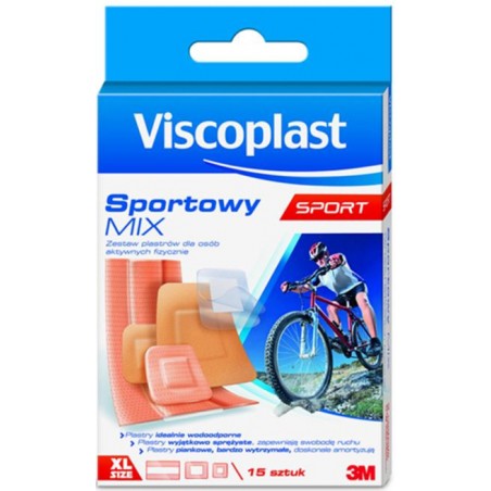  Plaster Zestaw Sportowy Mix, 15 szt. 
