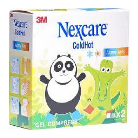  Nexcare ColdHot Therapy Pack Happy Kids Zimno-ciepły, okład żelowy wielokrotnego użytku, 2 szt. 