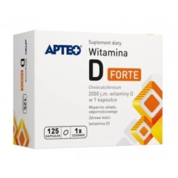Witamina D Forte APTEO, 125 kapsułek