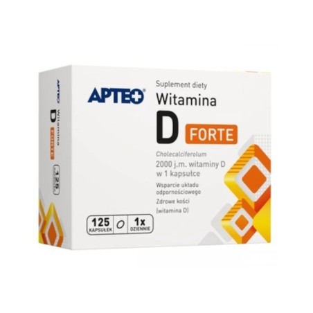  Witamina D Forte APTEO, 125 kapsułek 