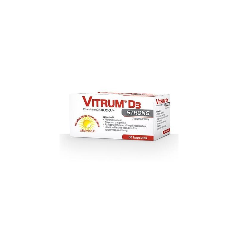Vitrum D3 Strong, witamina D 4000 j.m., 60 kapsułek 