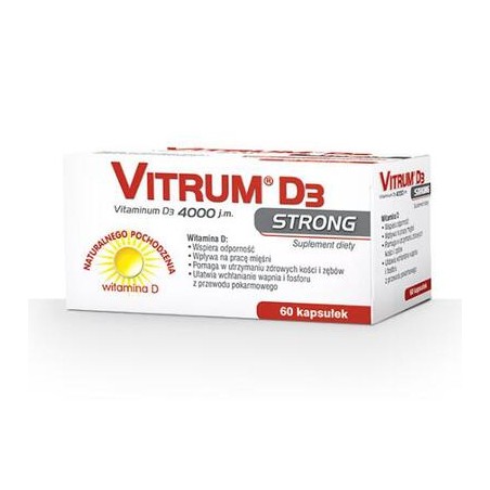  Vitrum D3 Strong, witamina D 4000 j.m., 60 kapsułek 
