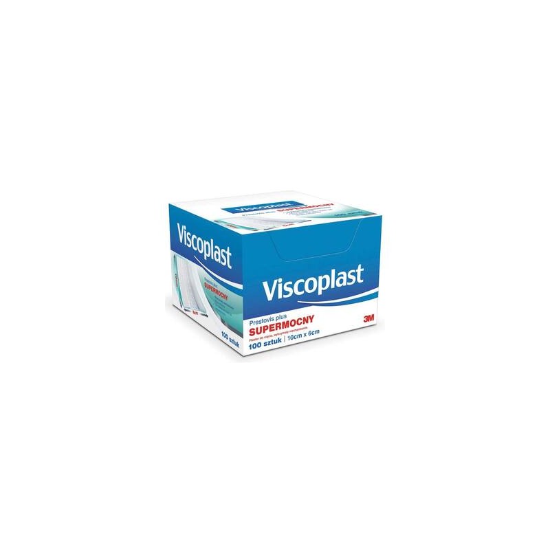 Plastry Viscoplast, Prestovis Plus supermocny, 10 cm x 8 cm, 100 sztuk 