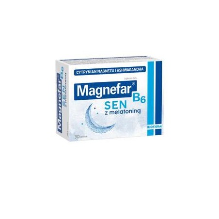  Magnefar B6 Sen z melatoniną, 30 tabletek 