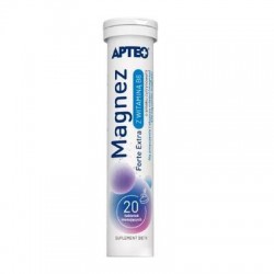 Magnez Forte Extra z witaminą B6 o smaku cytrynowym APTEO, 20 tabletek musujących