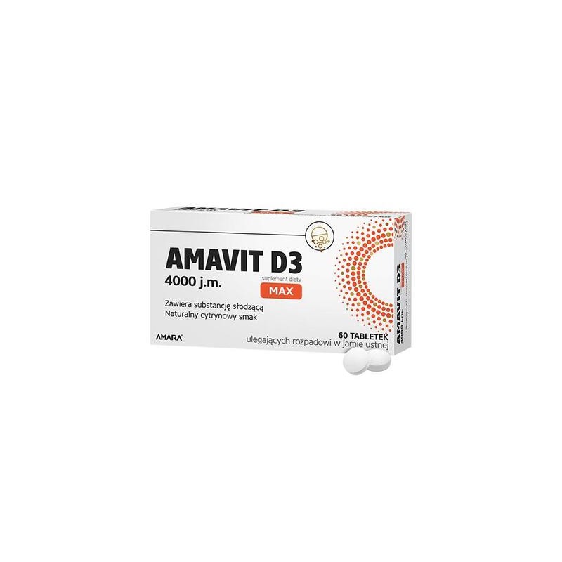 AMAVIT D3 MAX 4000 j.m. 60 tabletek ulegających rozpadowi w jamie ustnej 