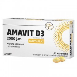 AMAVIT D3 2000 j.m., 60 kapsułek miękkich