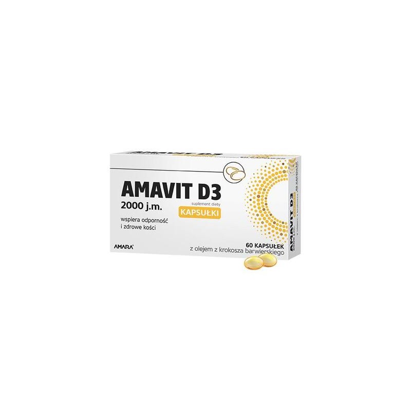 AMAVIT D3 2000 j.m., 60 kapsułek miękkich 