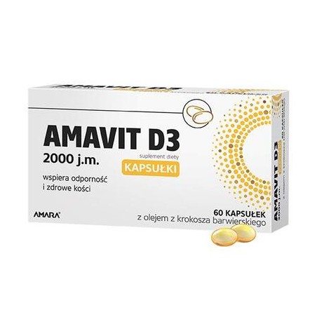  AMAVIT D3 2000 j.m., 60 kapsułek miękkich 