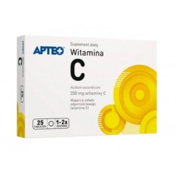 Apteo Witamina C 200 mg, 25 tabletek
