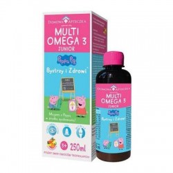 MultiOmega 3 Junior, płyn dla dzieci powyżej 3 lat, smak owoców tropikalnych, 250 ml