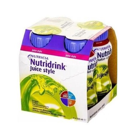  Nutridrink Juicy Style o smaku jabłkowym, 4 butelki po 200 ml 