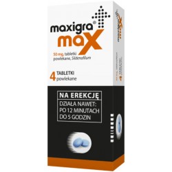 Maxigra Max 50 mg, 4 tabletki