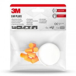 3M 1100 zatyczki do uszu stożkowe, 4 pary (8 sztuk)