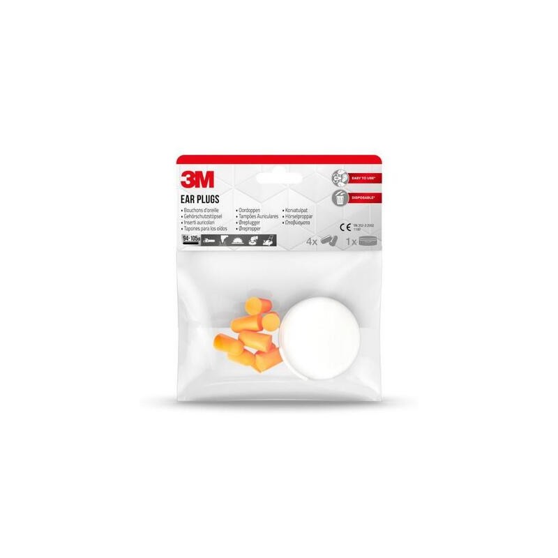 3M 1100 zatyczki do uszu stożkowe, 4 pary (8 sztuk) 