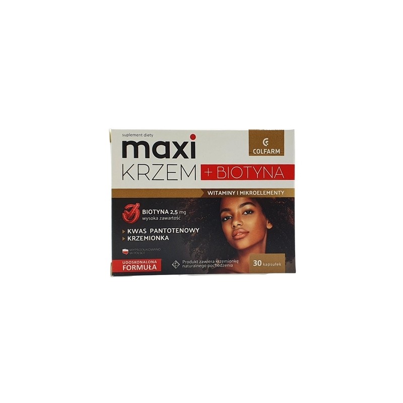 Colfarm Maxi Krzem + Biotyna, 30 kapsułek 