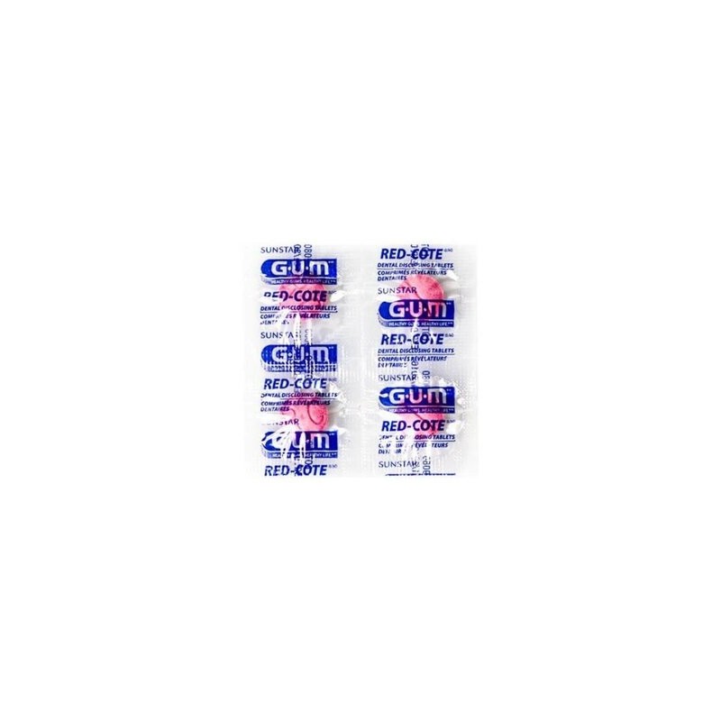 Sunstar GUM red-cote tabletki wybarwiające płytkę nazębną, 4 tabletki 