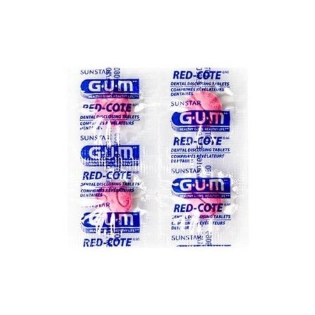  Sunstar GUM red-cote tabletki wybarwiające płytkę nazębną, 4 tabletki 