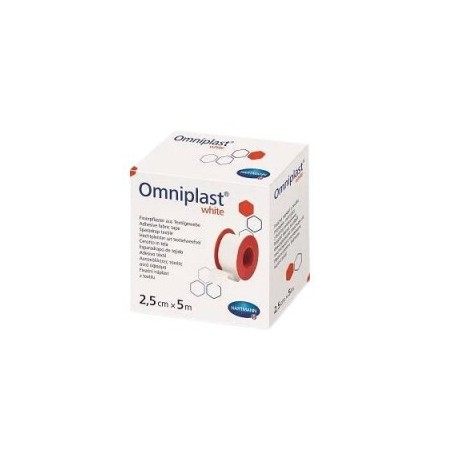  OMNIPLAST WHITE Przylepiec na rolce 5m x 2,5cm, 1 sztuka 