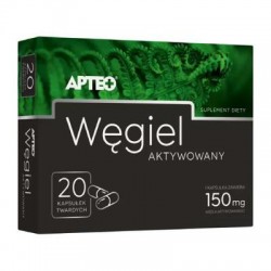 Węgiel aktywowany APTEO, 20 kapsułek