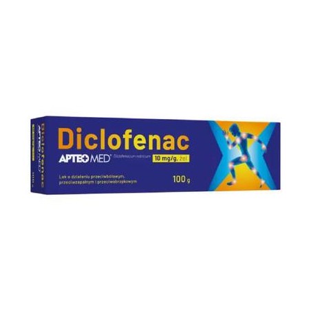  Diclofenac APTEO MED, 10mg/g, żel, 100 g 