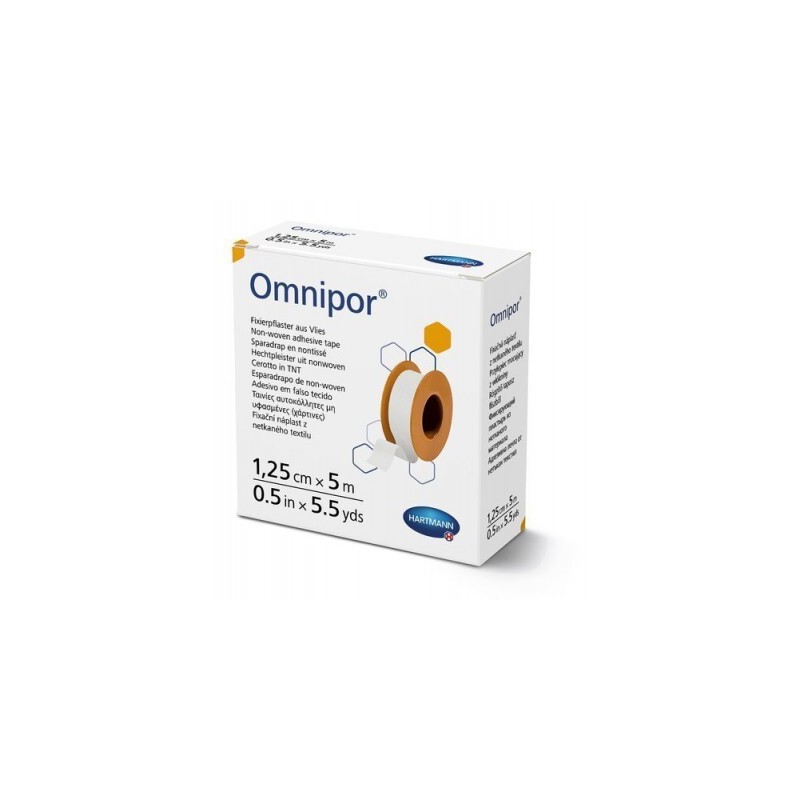 OMNIPOR Plaster włókninowy 1,25cm x 5m, 1 sztuka 
