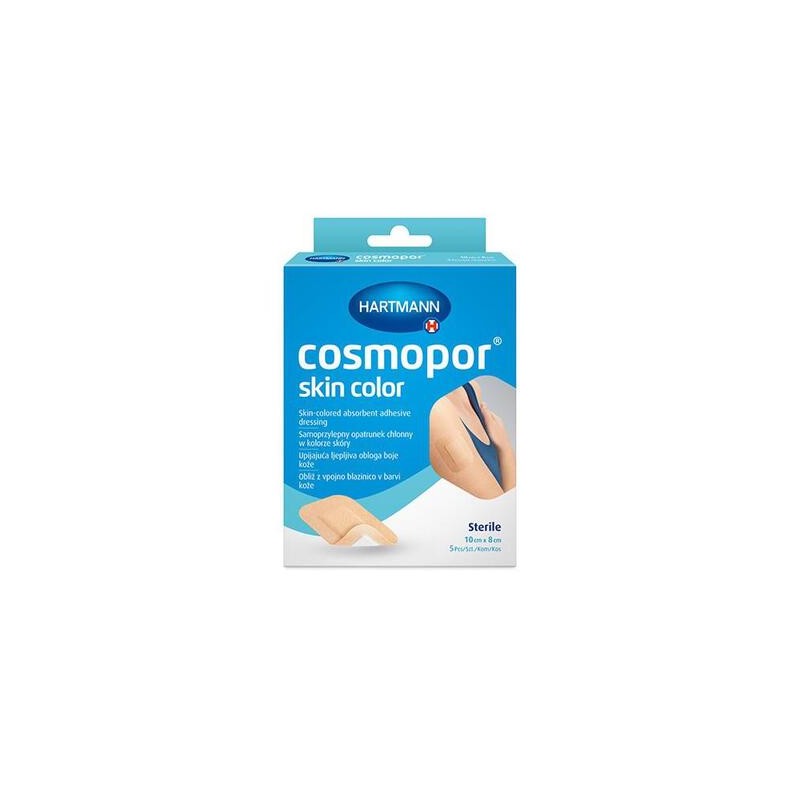 Opatrunek sterylny Cosmopor skin color 10 cm x 8 cm, 5 szt 