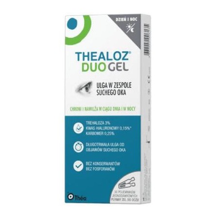 Thealoz Duo Gel, płynny żel do oczu, 0,4 g x 30 pojemników jednodawkowych