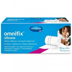 Omnifix Silicone, przylepiec włókninowy z silikonem, wodoodporny, 10 cm x 2 m, 1 sztuka