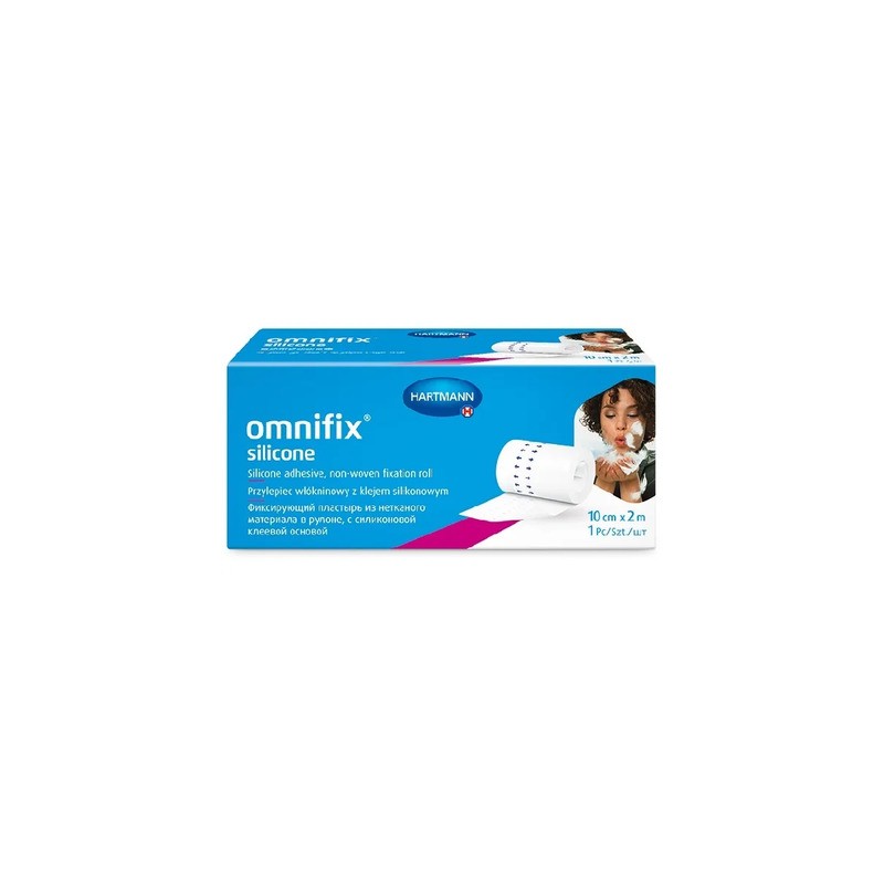Omnifix Silicone, przylepiec włókninowy z silikonem, wodoodporny, 10 cm x 2 m, 1 sztuka 