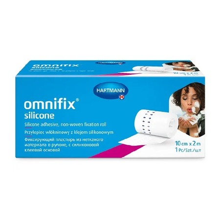  Omnifix Silicone, przylepiec włókninowy z silikonem, wodoodporny, 10 cm x 2 m, 1 sztuka 
