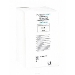 Pasomed kompresy niejałowe 5x5 cml 13 nitkowe 100 sztuk