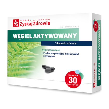  Węgiel aktywowany Zyskaj Zdrowie, 30 kapsułek 