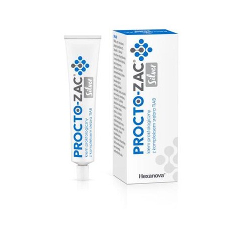 Procto-Zac Silver, krem proktologiczny z kompleksem srebra TIAB, 25 ml