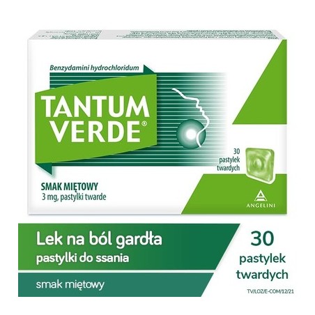  Tantum Verde o smaku miętowym, 30 pastylek 