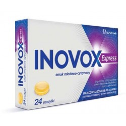 Inovox Express o smaku miodowo-cytrynowym, 24 pastylki