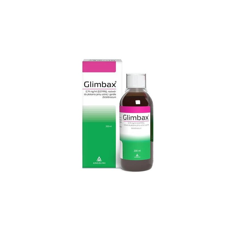 Glimbax roztwór do płukania gardła, 200 ml 