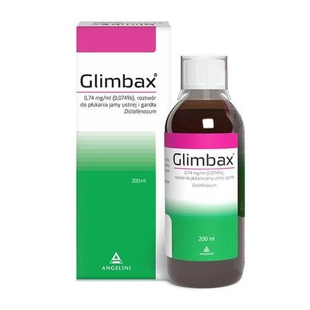  Glimbax roztwór do płukania gardła, 200 ml 