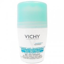 Vichy, antyperspirant roll-on 48h, przeciw śladom na ubraniach, 50 ml