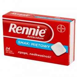 Rennie Antacidum 680 mg + 80 mg, 24 tabletek do ssania