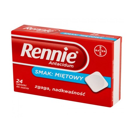  Rennie Antacidum 680 mg + 80 mg, 24 tabletek do ssania 