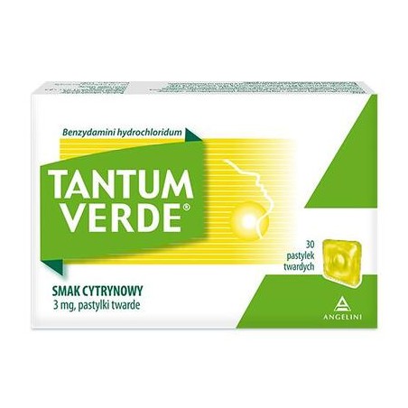  Tantum Verde 3 mg, smak cytrynowy, 30 pastylek twardych 