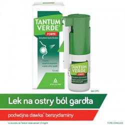 Tantum Verde Forte 3 mg/ ml, aerozol do stosowania w jamie ustnej i gardle, 15 ml