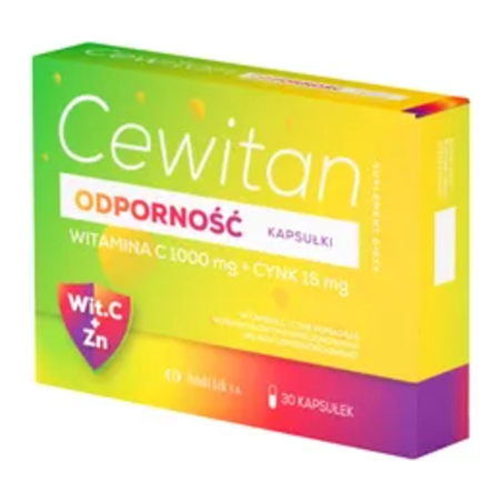 Cewiatan Odporność Kapsułki, witamina C 1000 mg + cynk 15 mg, 30 kapsułek