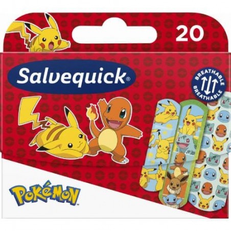  Salvequick, plastry z opatrunkiem, Pokemon, 20 sztuk 