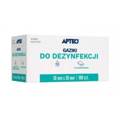 Gaziki do dezynfekcji APTEO, 30mm x 30 mm, 10 sztuk