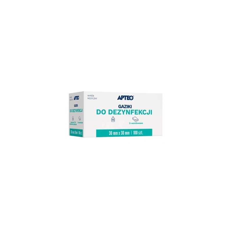 Gaziki do dezynfekcji APTEO, 30mm x 30 mm, 10 sztuk 