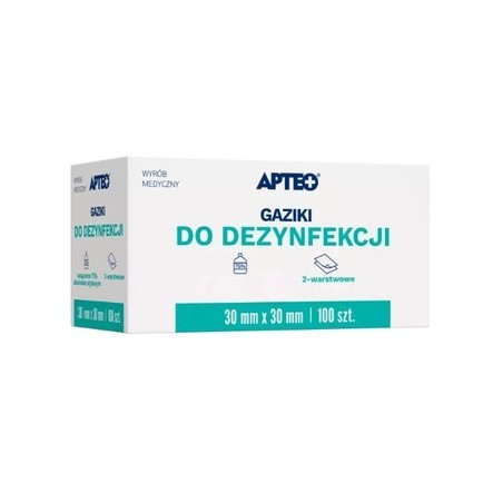 Gaziki do dezynfekcji APTEO, 30mm x 30 mm, 10 sztuk