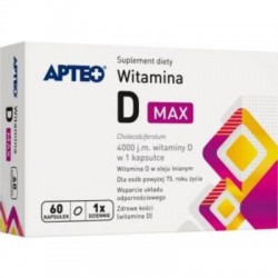 Apteo Witamina D MAX 4000j, 60 kapsułek