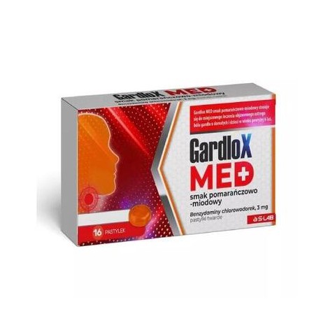  Gardlox Med smak pomarańczowo-miodowy, 3mg, 16 pastylek twardych 